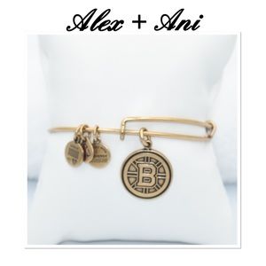 Alex and Ani Boston Bruins Gold Tone Bracelet